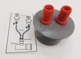 Адаптер для подключения слива с 2-мя отводами 14 мм выход 50