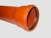 Труба наружная 110 - 3,4мм - 1,0 м оранж. (класс жесткости SN2)